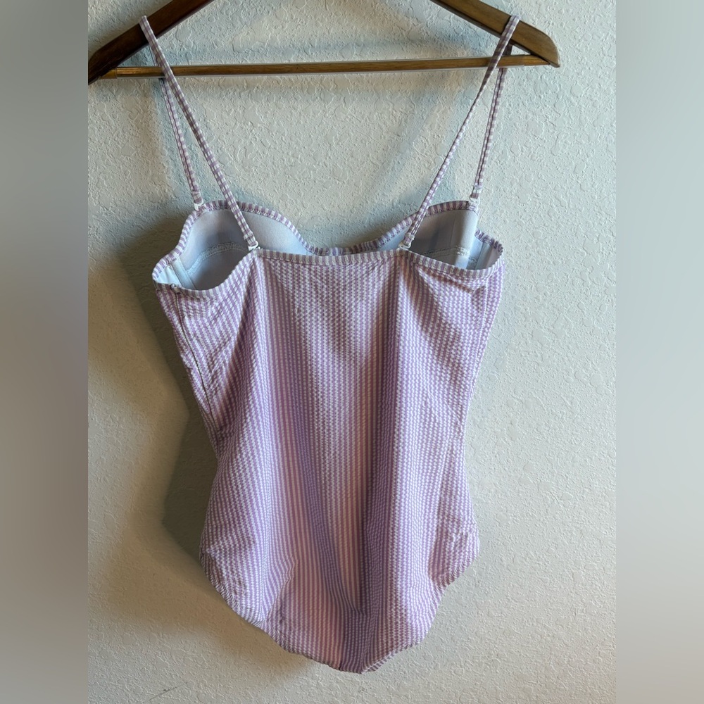 J.Crew Seersucker underwire one-piece swimsuit Size 8 - Picture 3 of 6